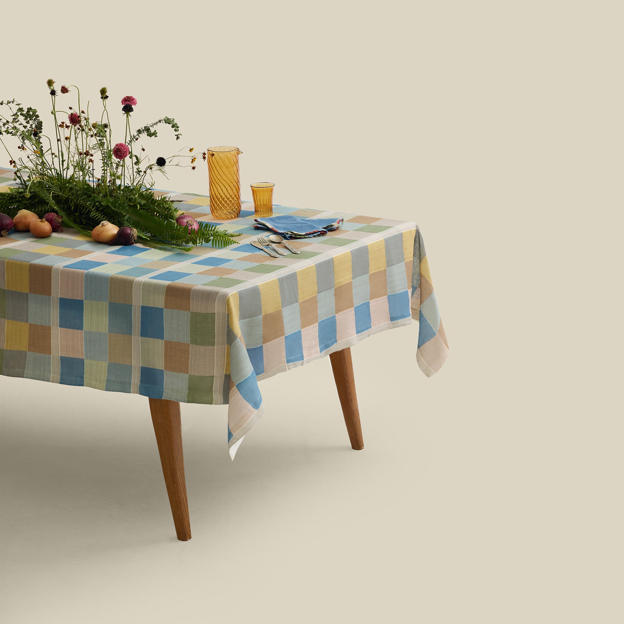 Echoes Linen Tablecloth