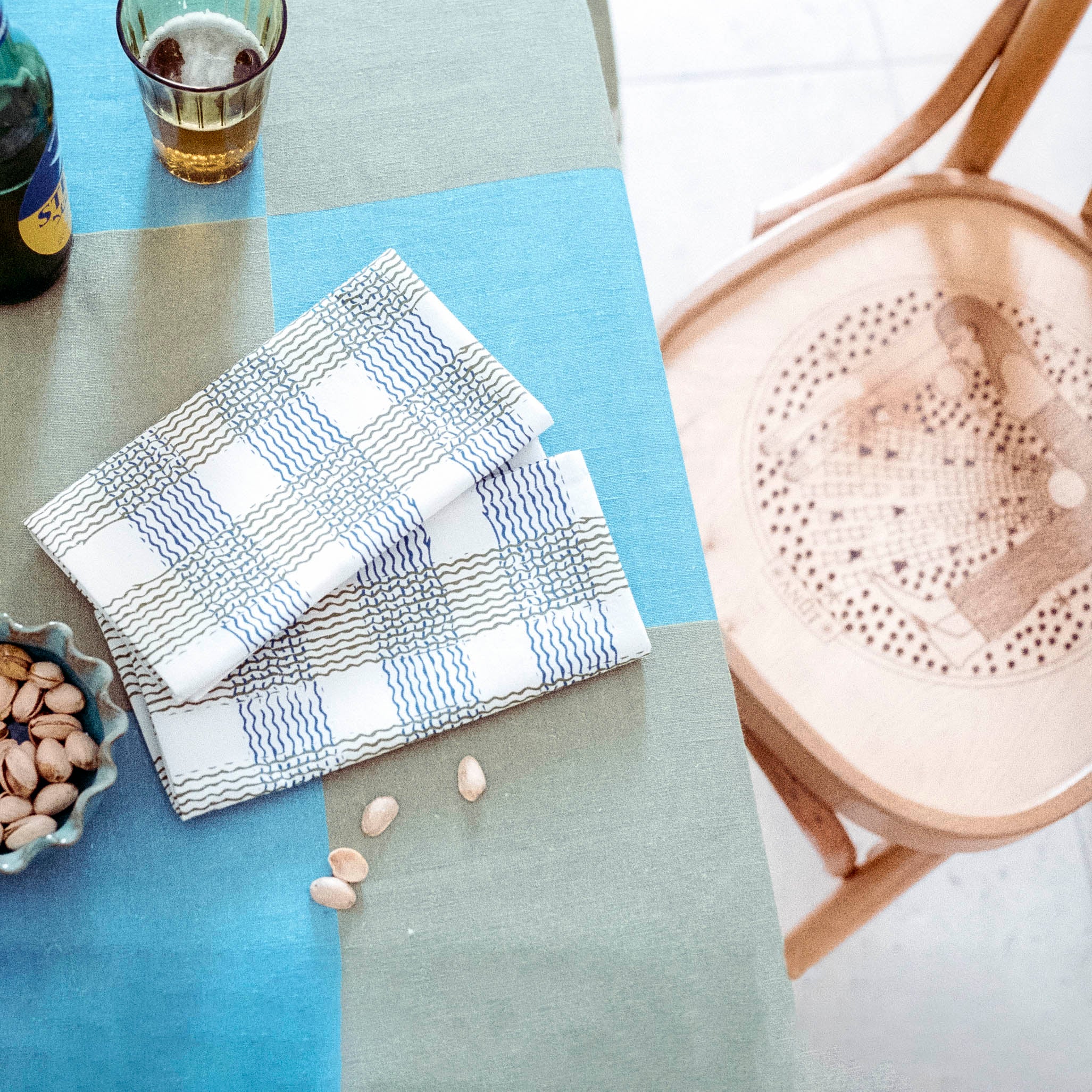 Curly Hand-Printed Cotton Napkin (Set of 6)