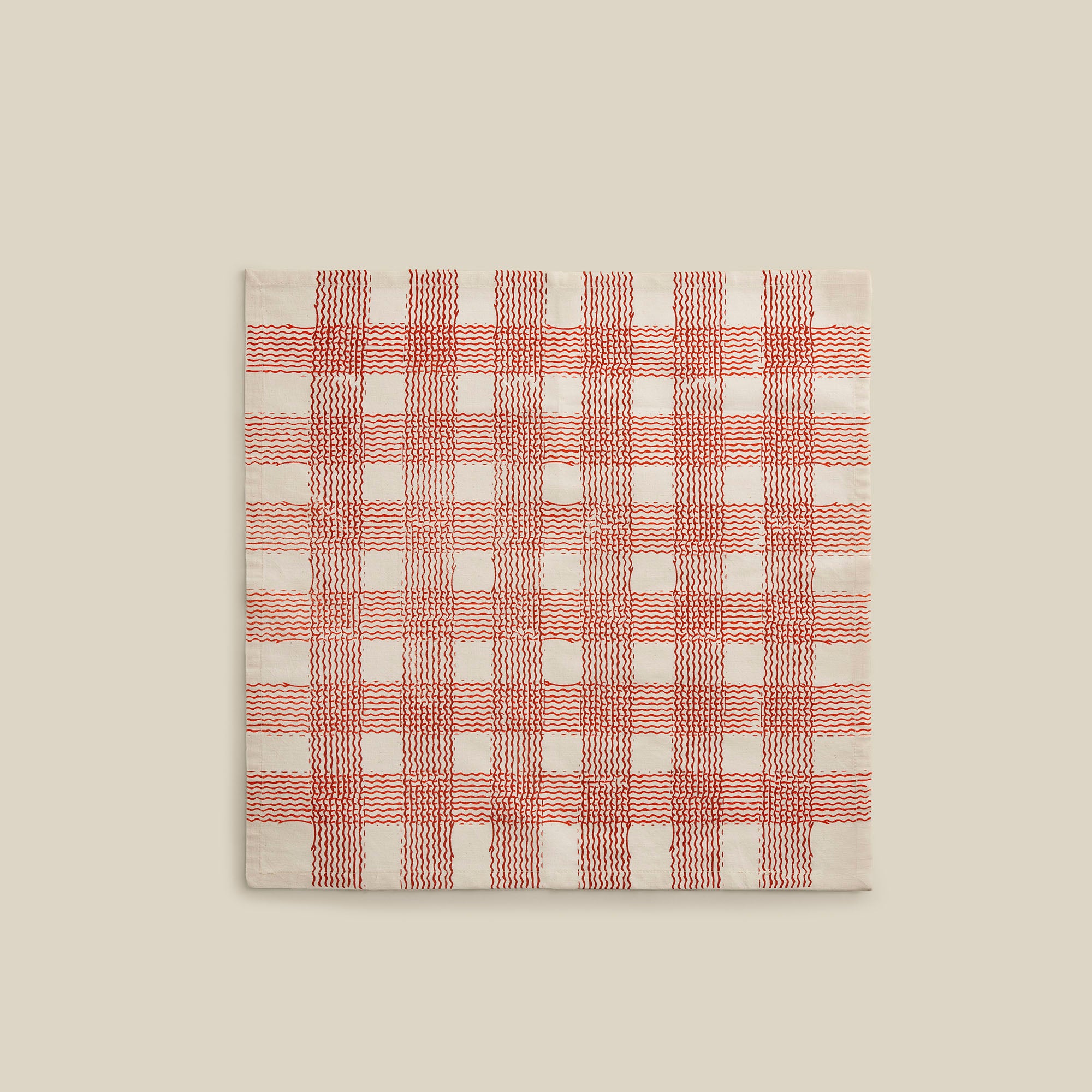 Curly Hand-Printed Cotton Napkin (Set of 6)