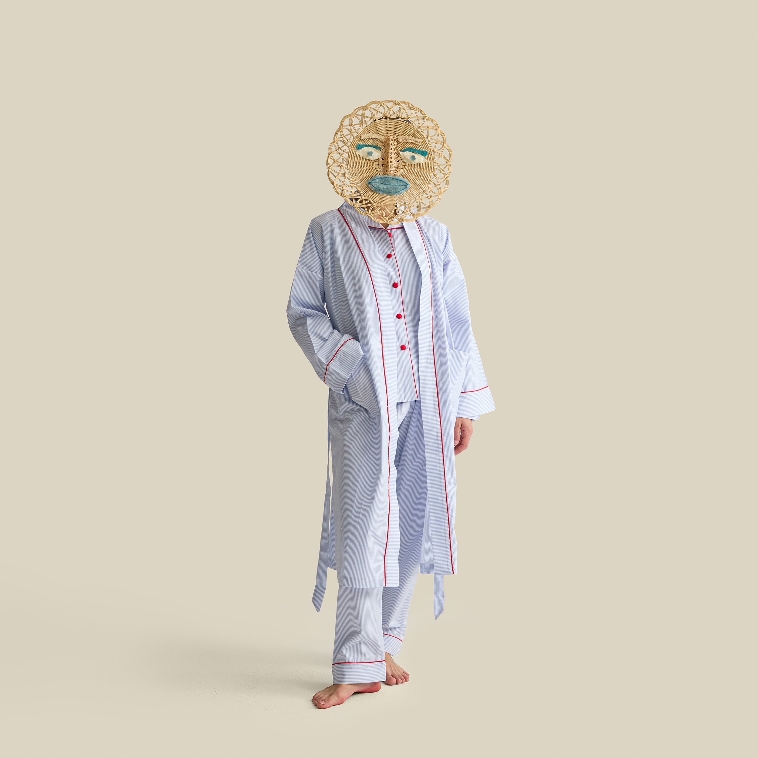 Mrs Luna Hand-Embroidered Cotton Robe