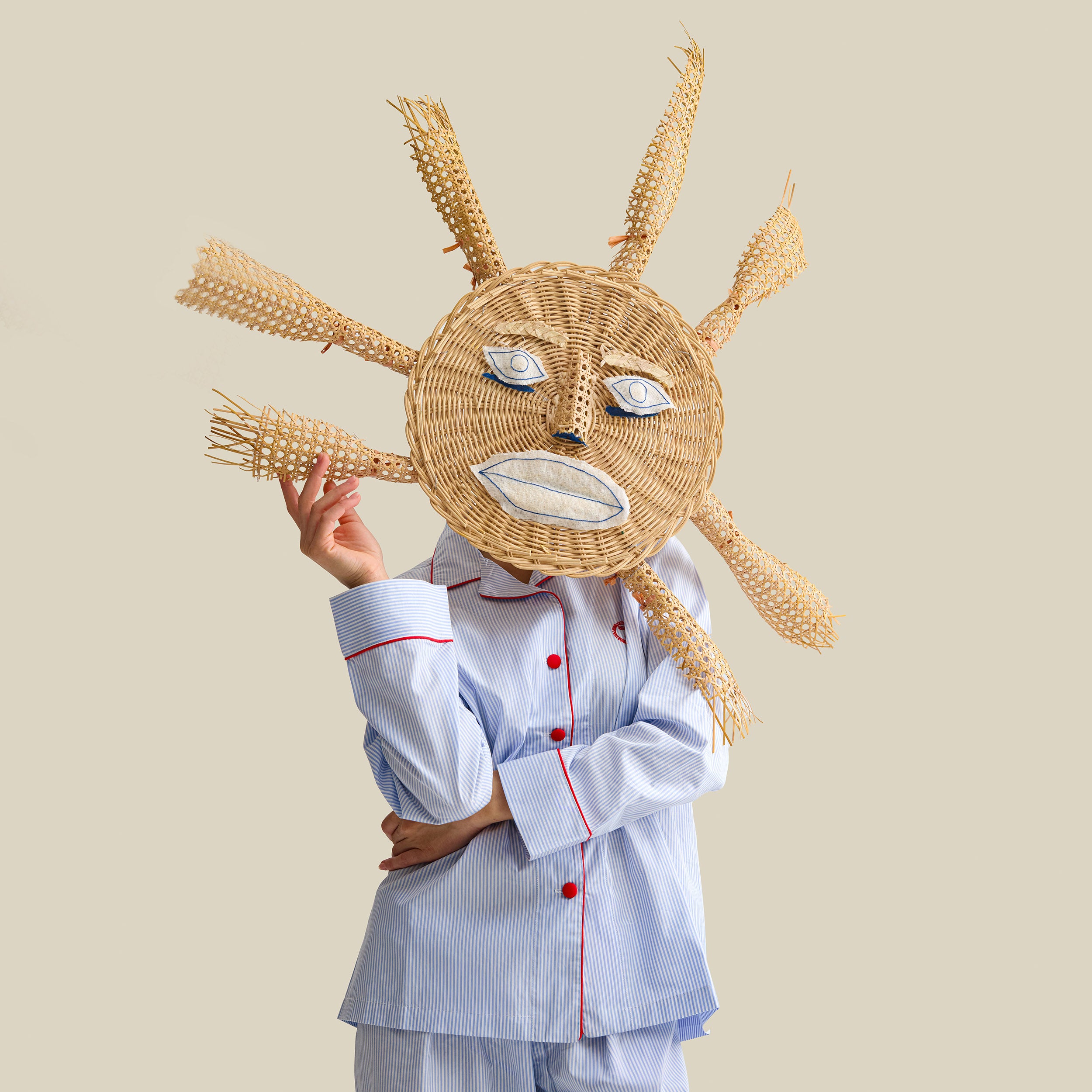 Mr Ra Hand-Embroidered Cotton Pyjama