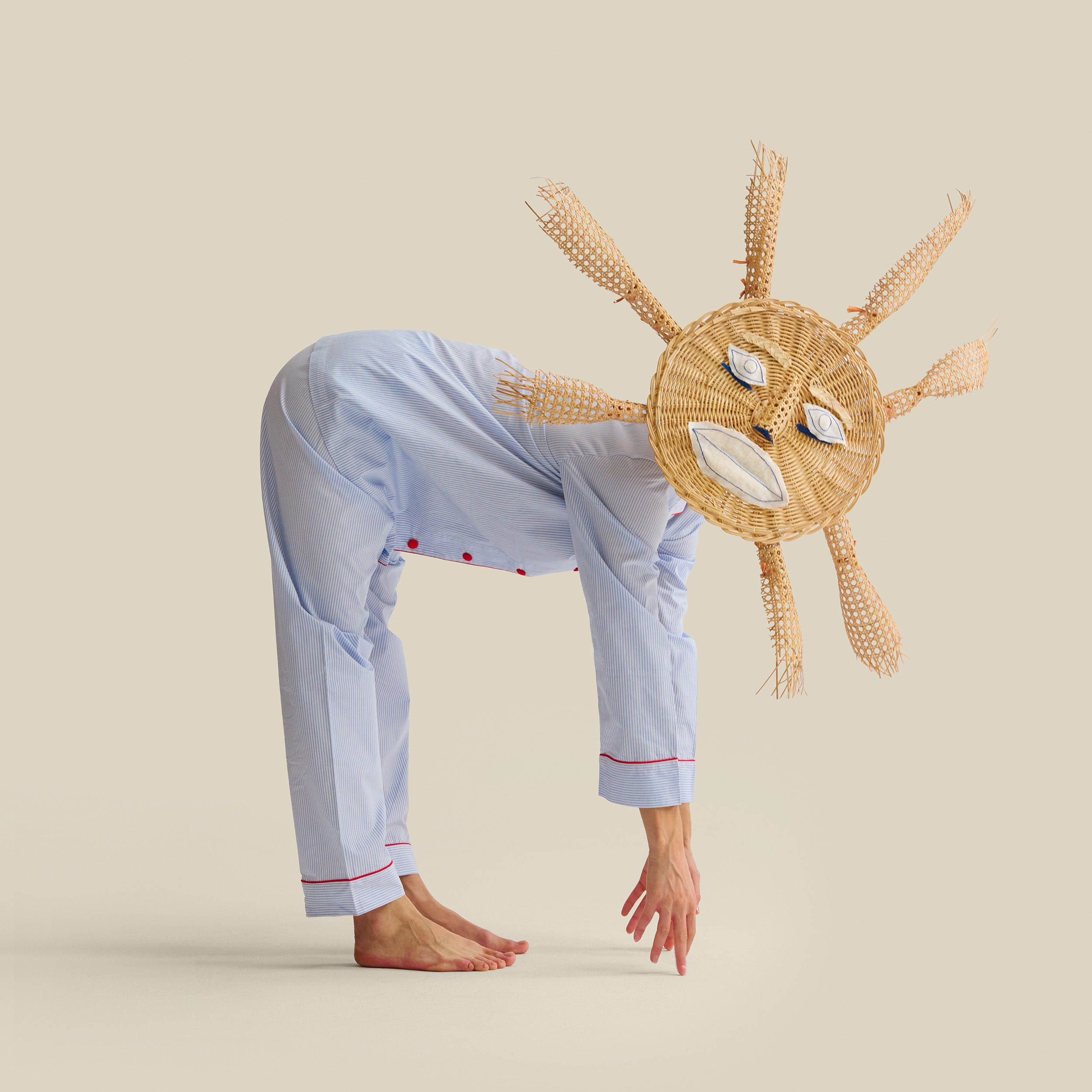 Mr Ra Hand-Embroidered Cotton Pyjama