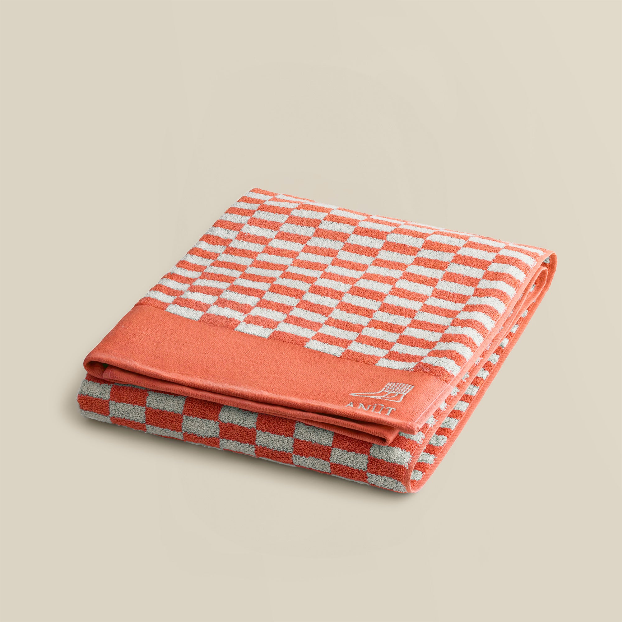 Alex Checkered Cotton Bath Towel