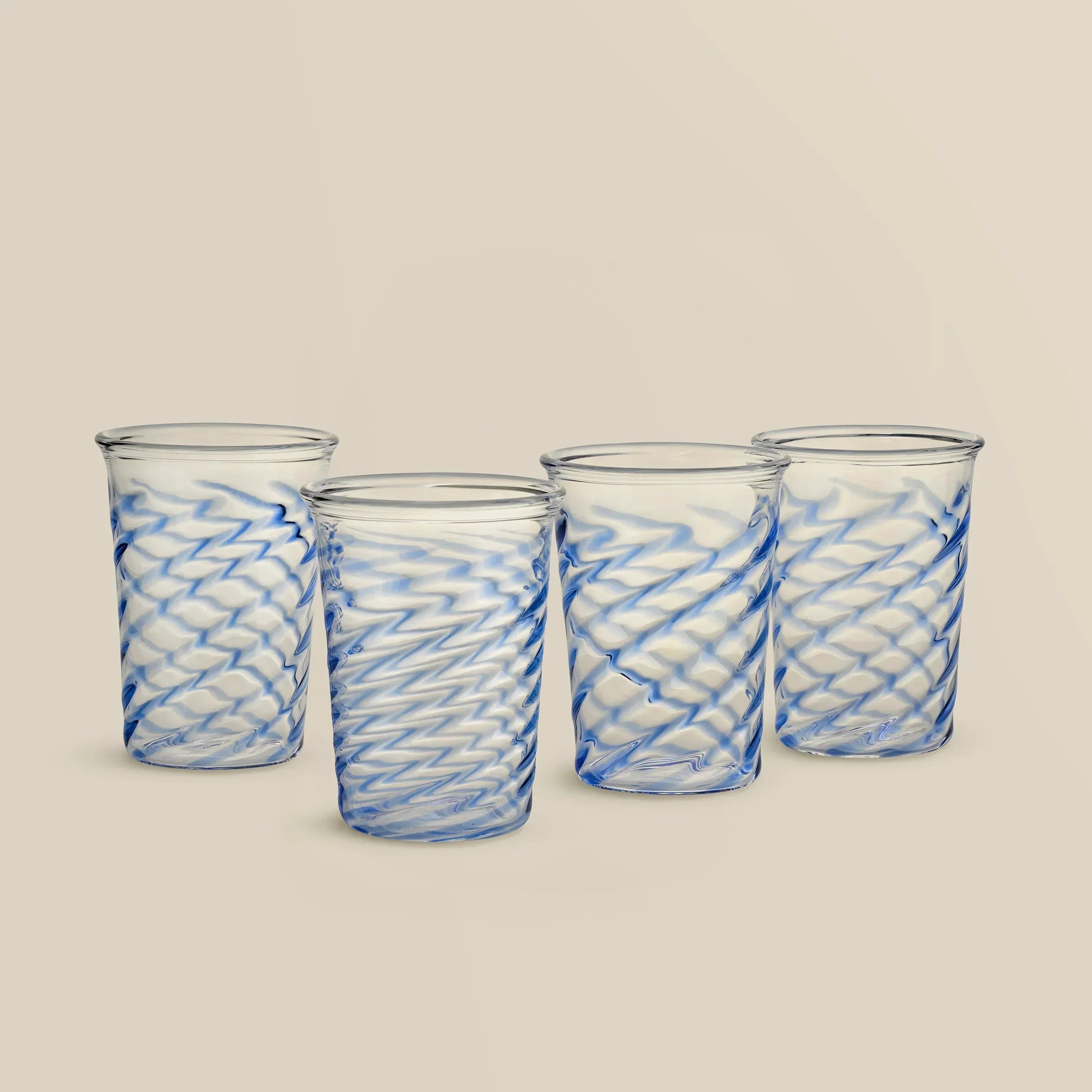 Swirl Hand-Blown Glass (Set of 4)