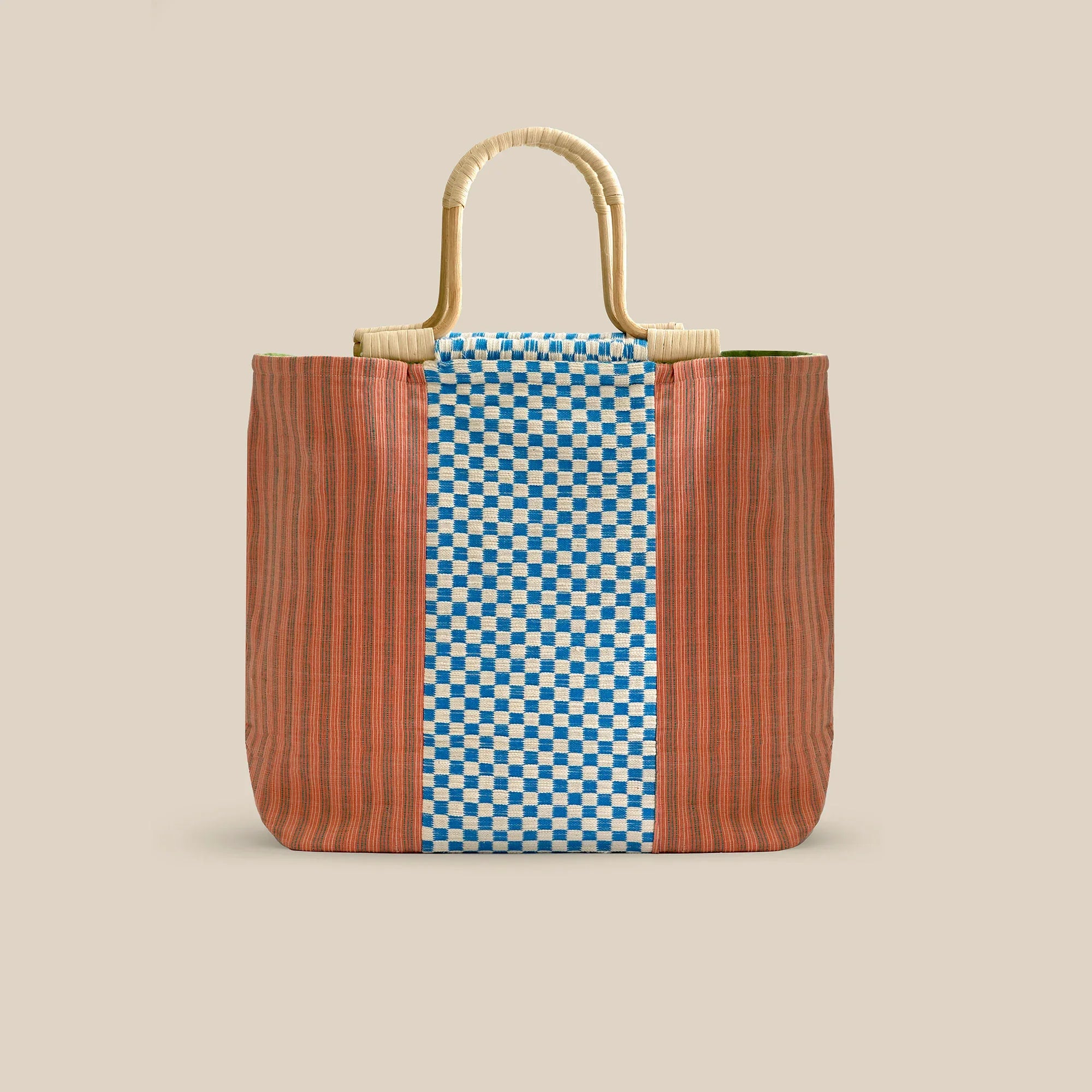 Akhmim Patchwork Cotton Beach Bag