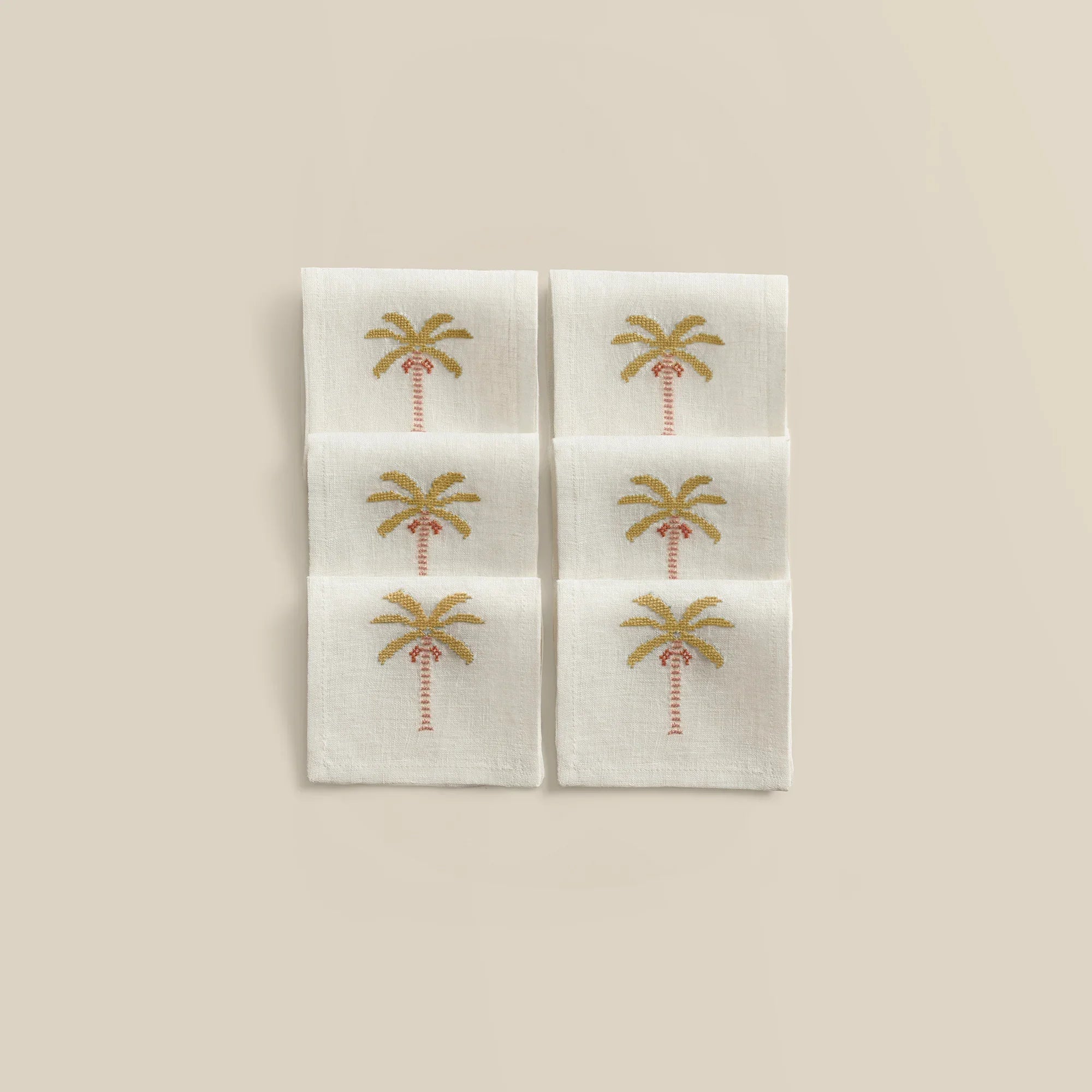 Date Palm Cocktail Napkin (Set of 6)
