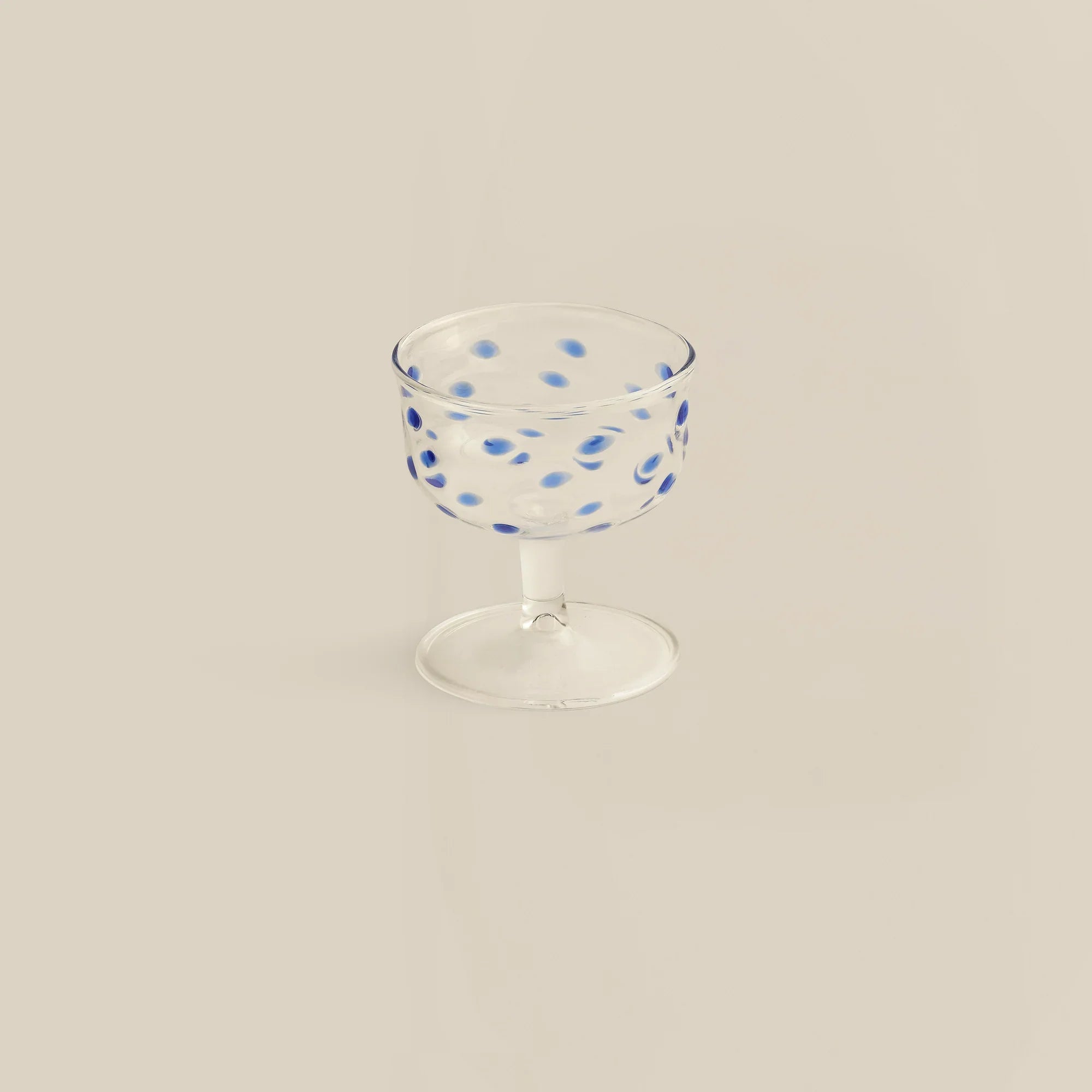 Dotty Hand-Blown Glass Ice Cream Bowl (Set of 2)