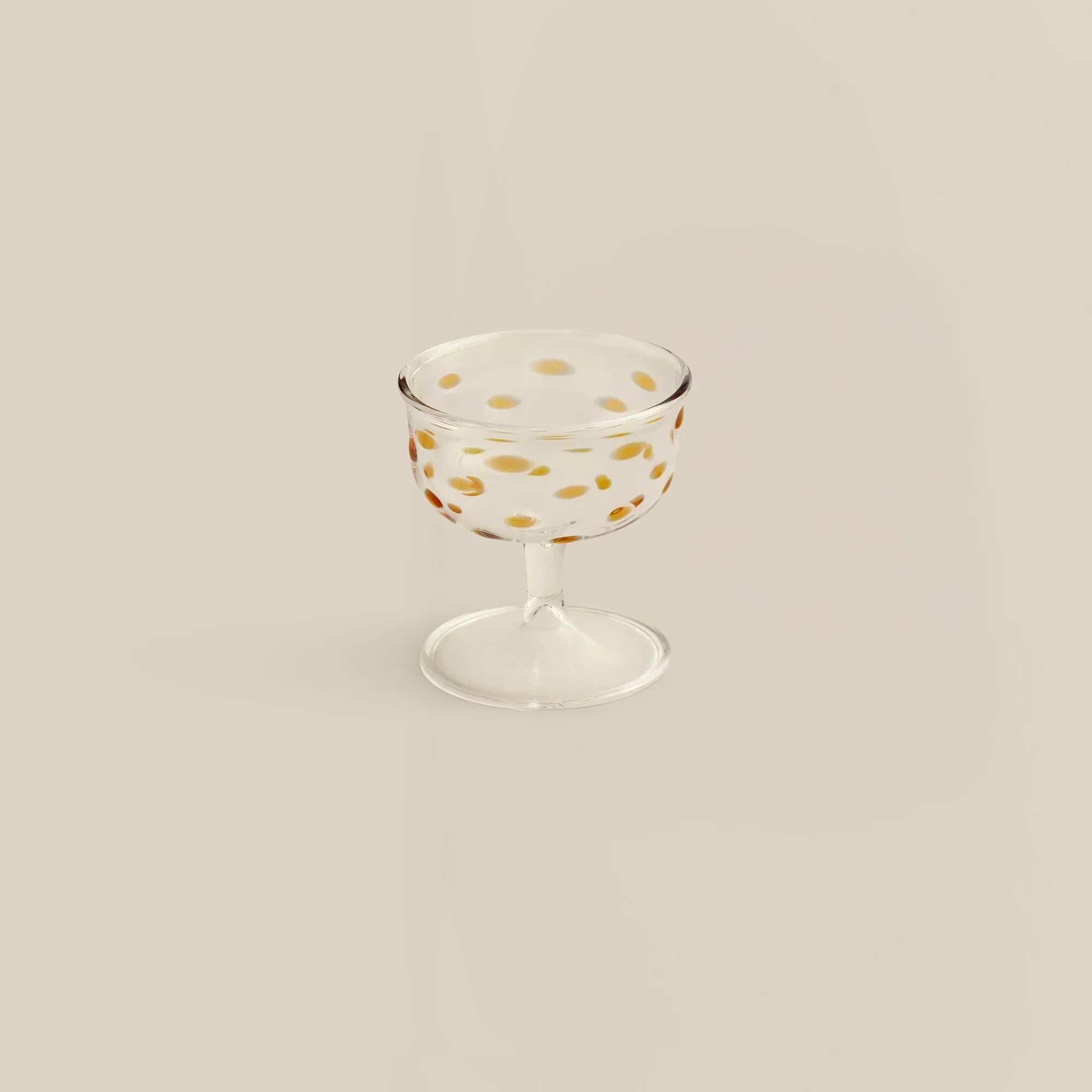 Dotty Hand-Blown Glass Ice Cream Bowl (Set of 2)
