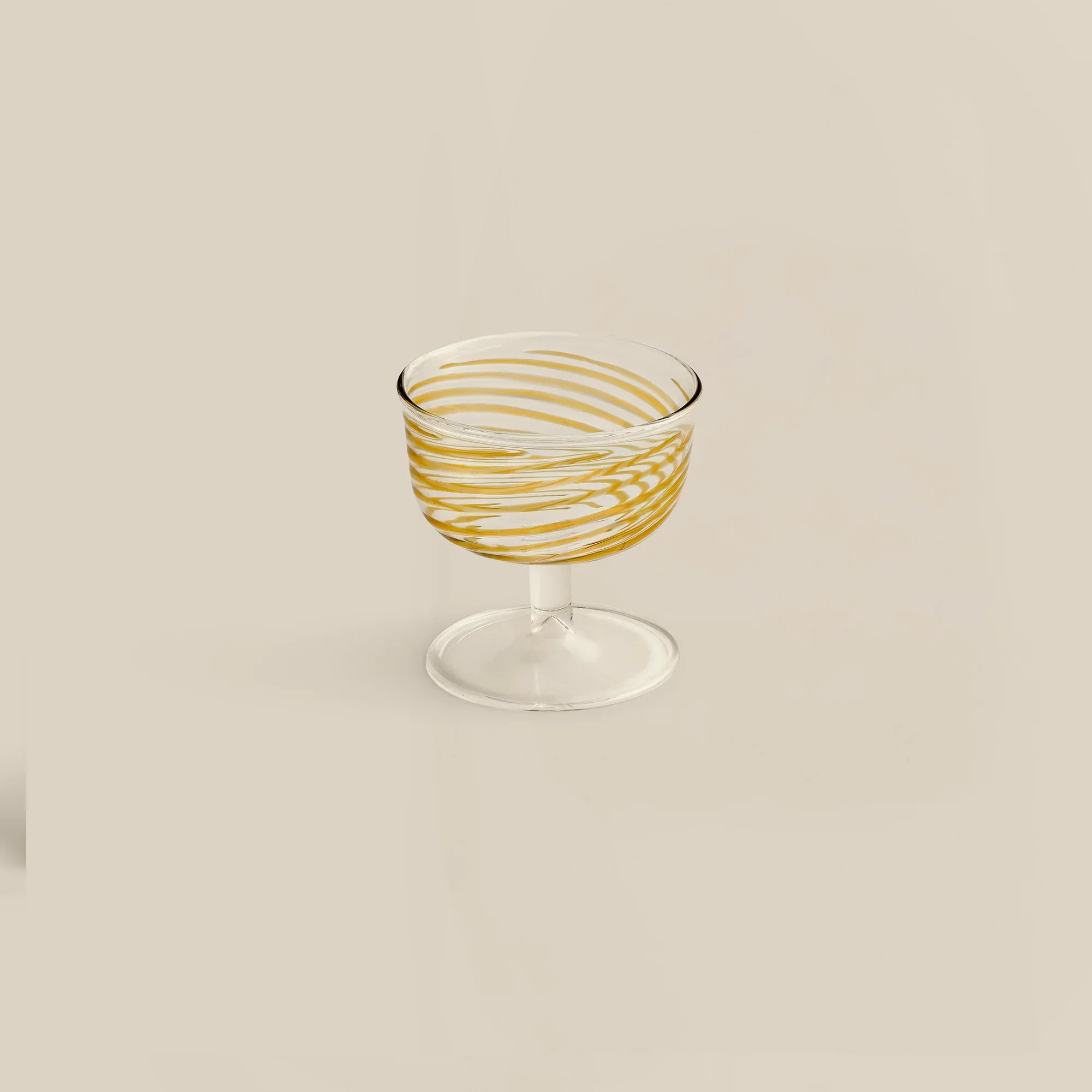 Swirly Hand-Blown Glass Ice Cream Bowl (Set of 2)