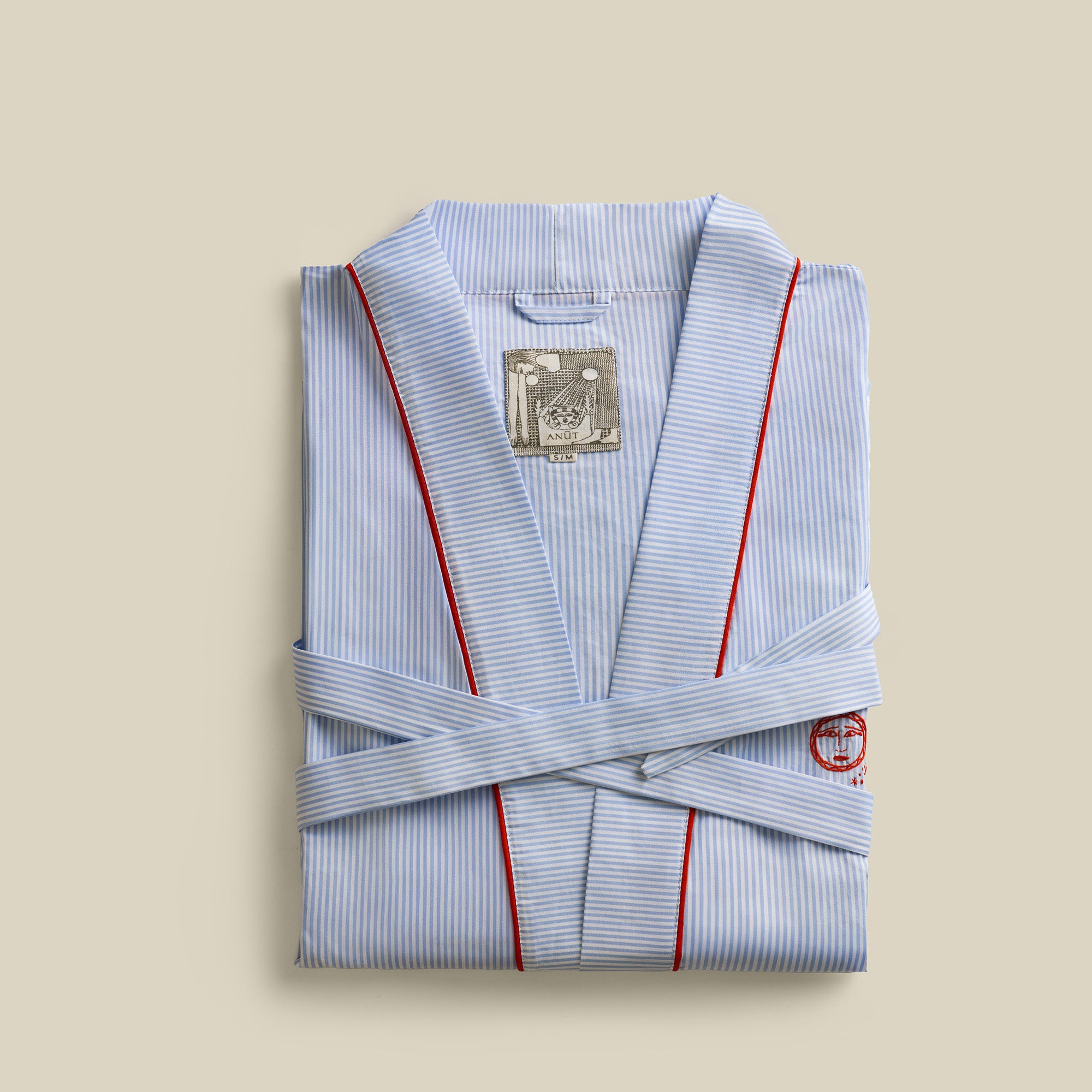 Mrs Luna Hand-Embroidered Cotton Robe