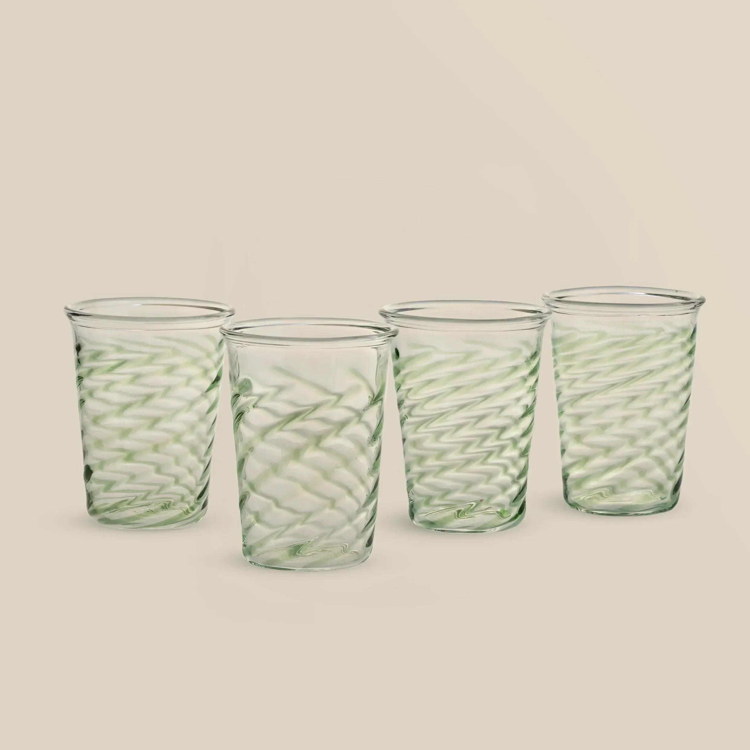 Swirl Hand-Blown Glass (Set of 4)