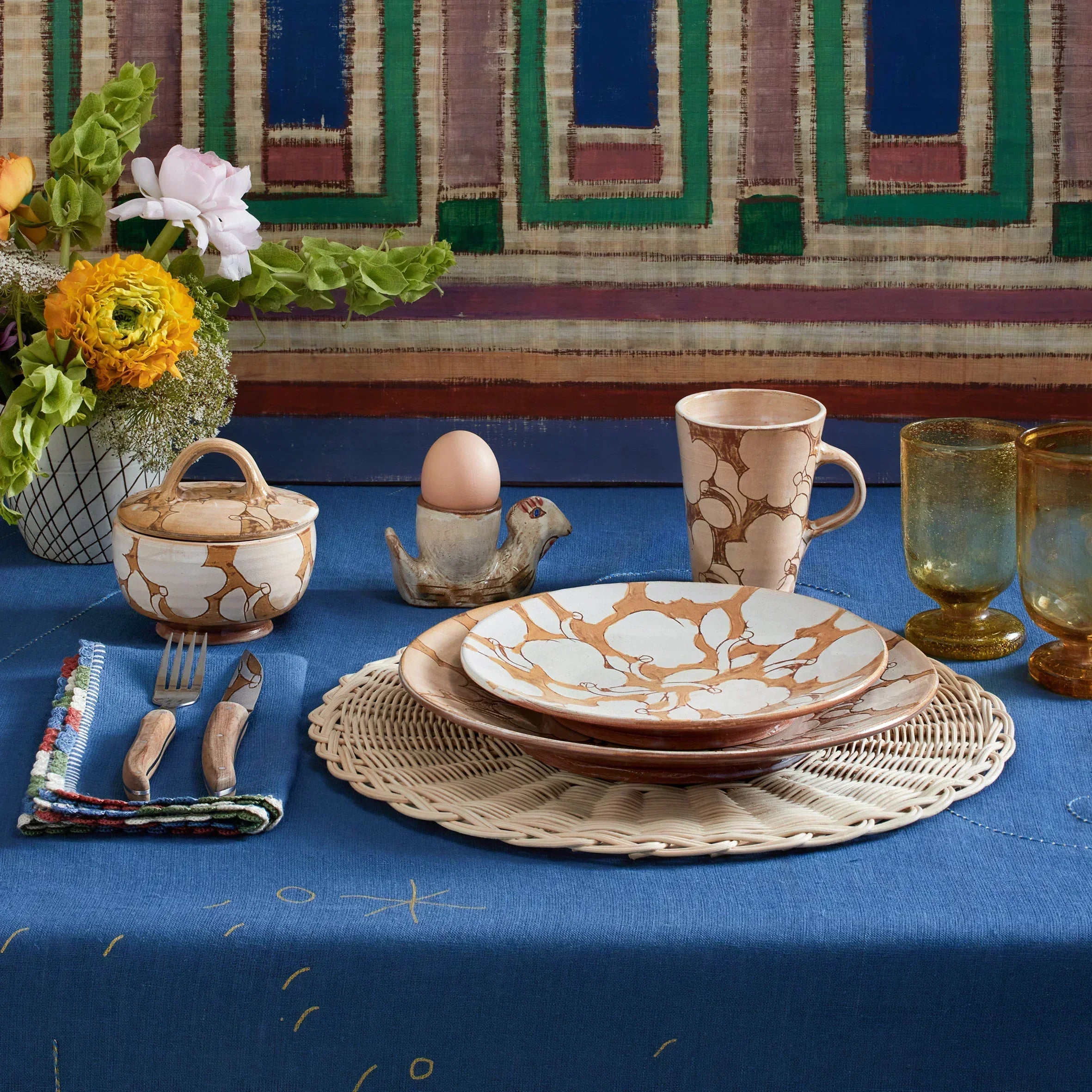 Wicker Round Placemat (Set of 2)