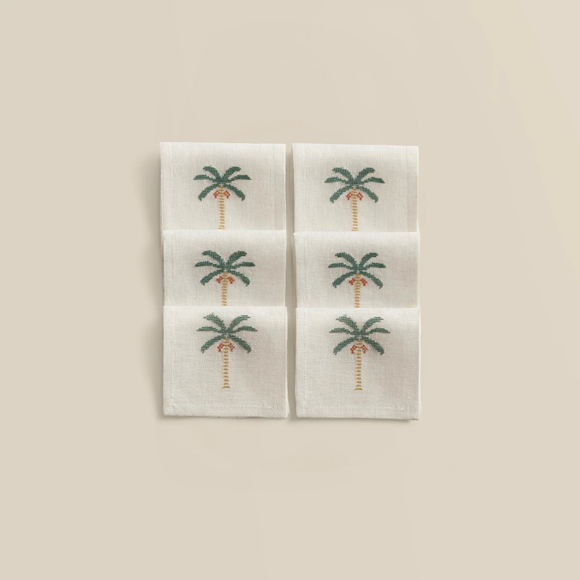 Date Palm Cocktail Napkin (Set of 6)