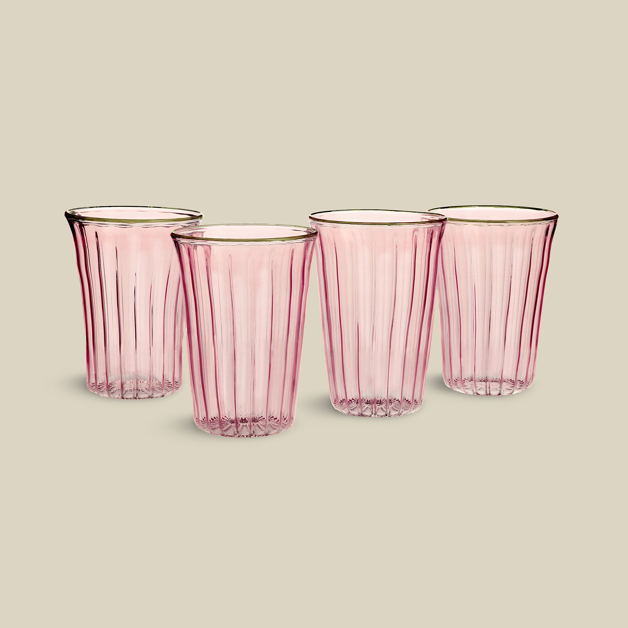 Palace Walk Hand-Blown Glass Cups (Set of 4)