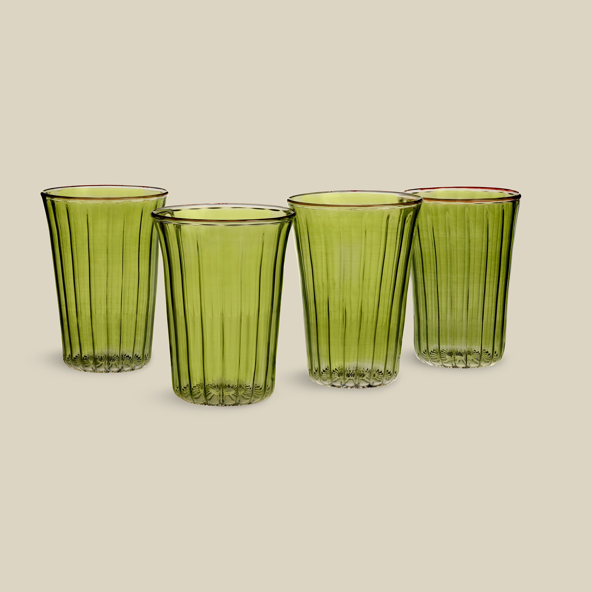 Palace Walk Hand-Blown Glass Cups (Set of 4)