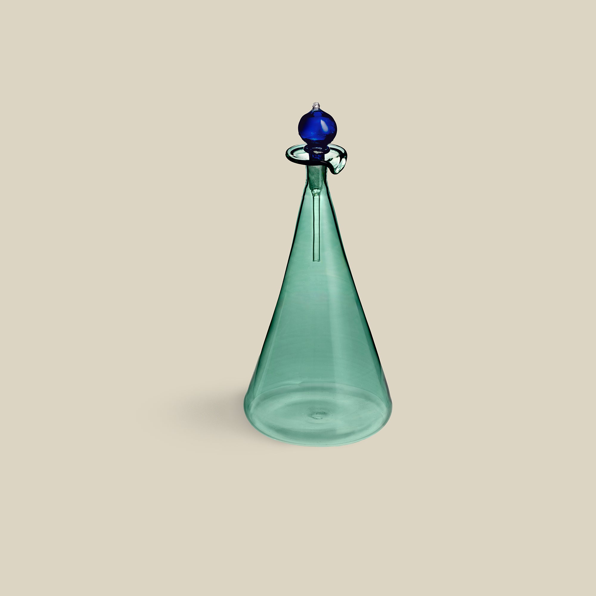 Couple Vinegar & Oil Hand-Blown Glass Flask