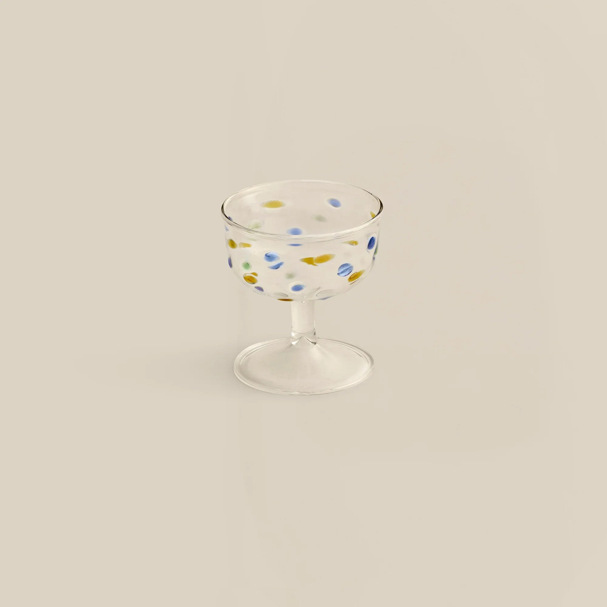 Dotty Hand-Blown Glass Ice Cream Bowl (Set of 2)