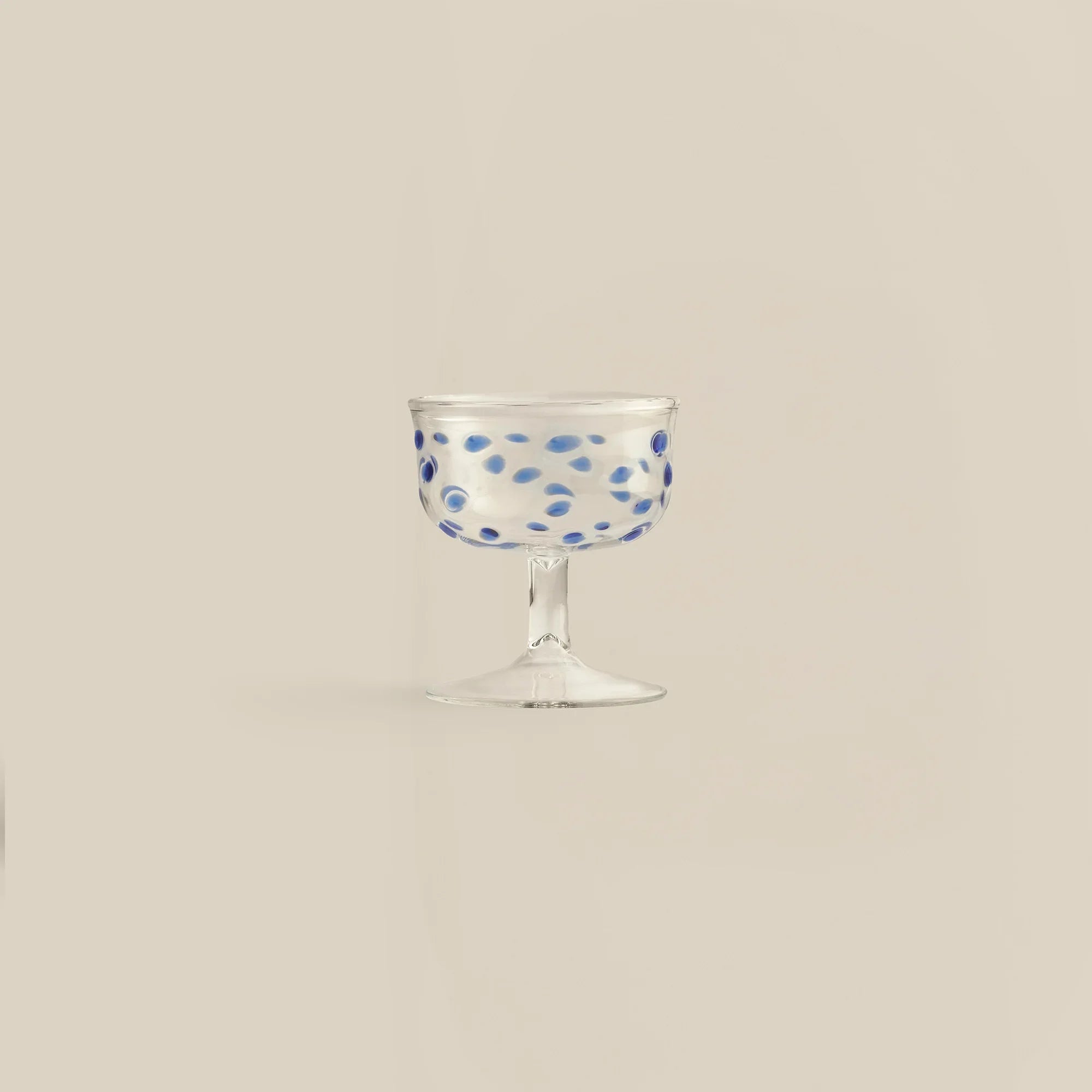 Dotty Hand-Blown Glass Ice Cream Bowl (Set of 2)