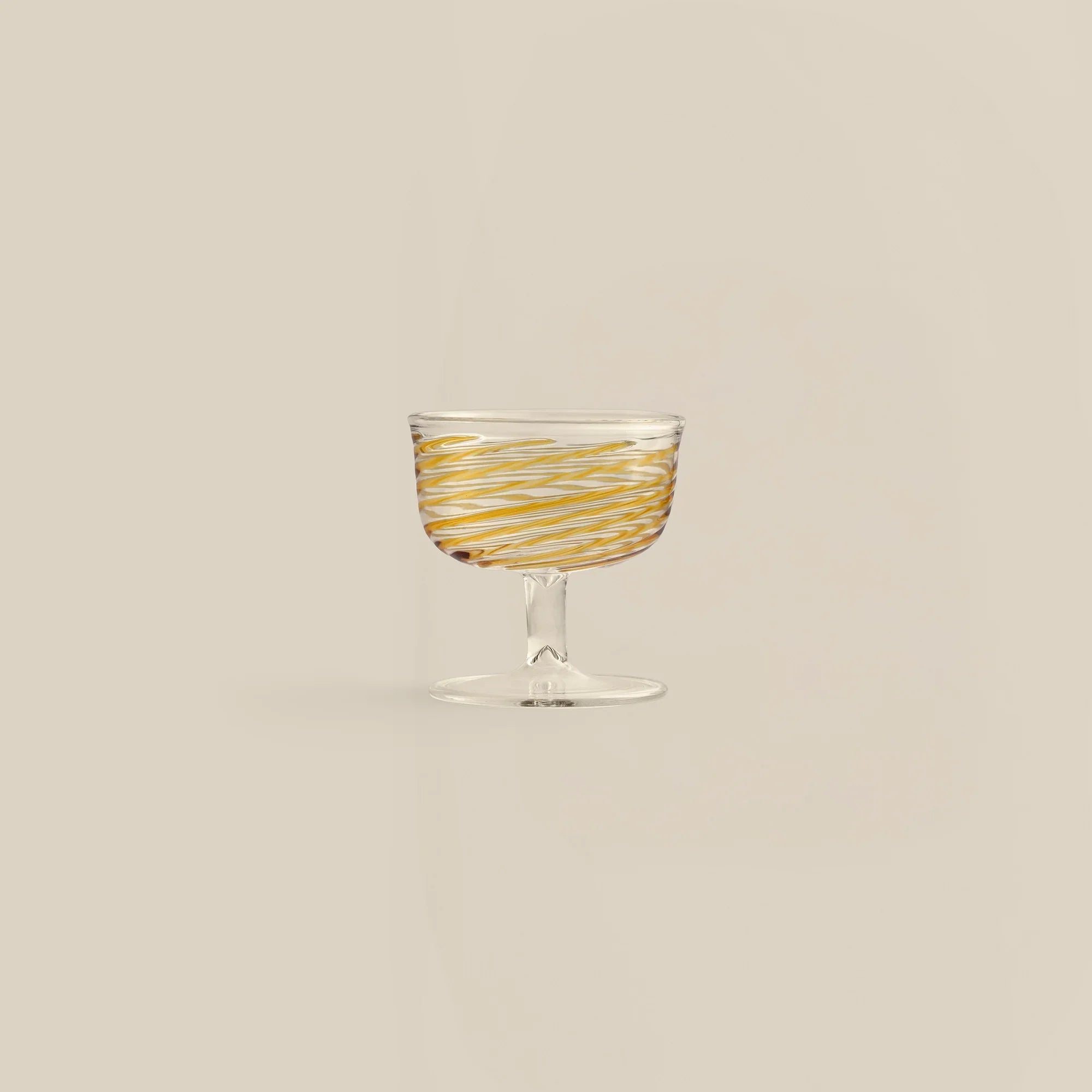 Swirly Hand-Blown Glass Ice Cream Bowl (Set of 2)