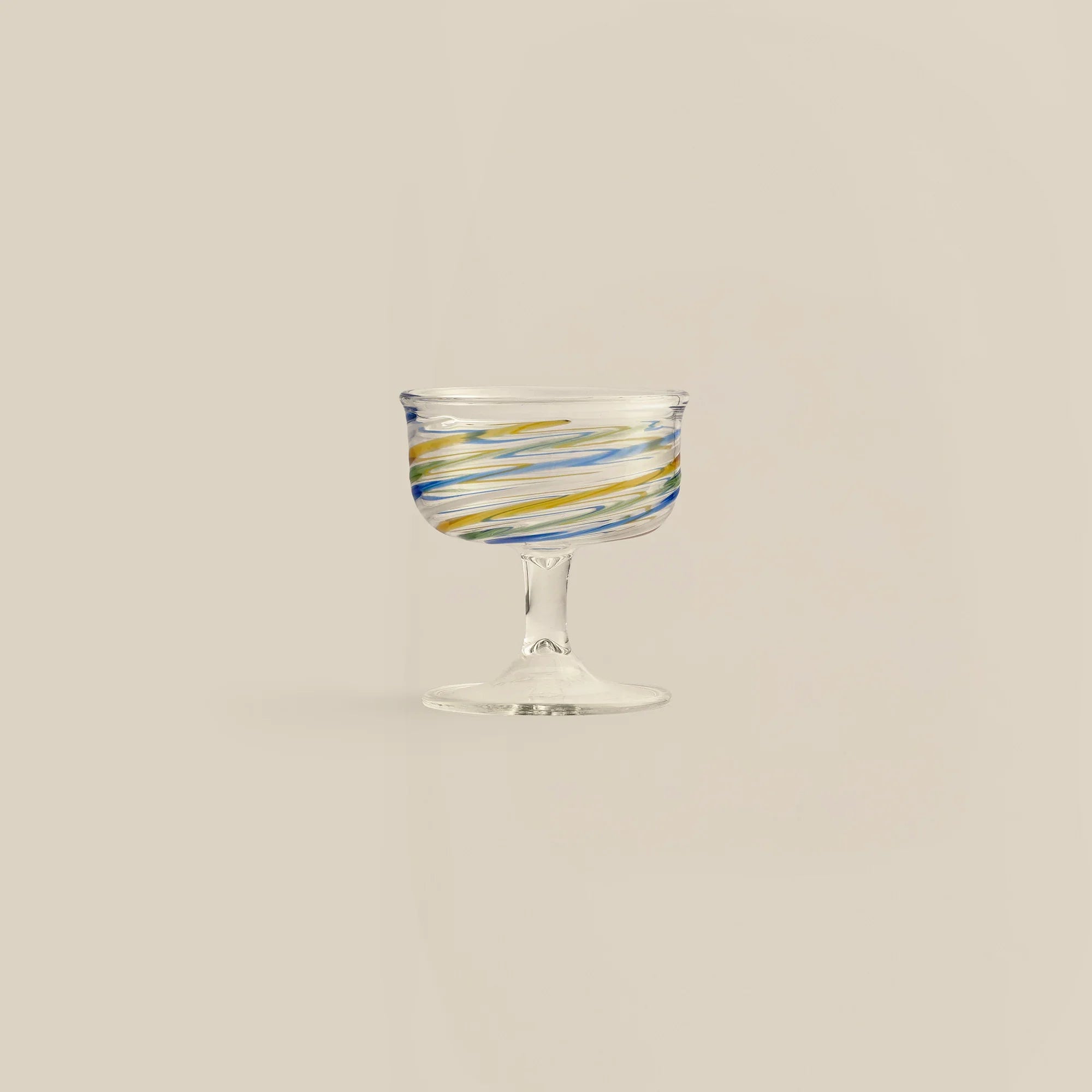 Swirly Hand-Blown Glass Ice Cream Bowl (Set of 2)